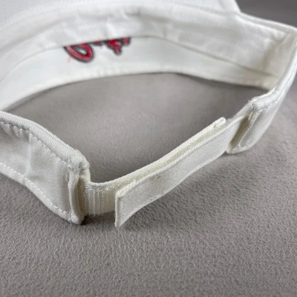 Cats Visor Hat Men OS White Embroidered Strapback Sun Cap Richardson Sports - Picture 8 of 11